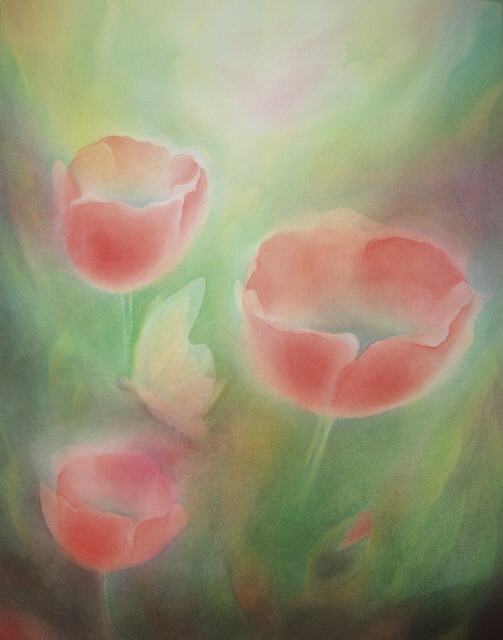 Mohnblumen I Poppies 48x65 cm  Natascha Nemec