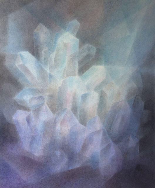 Kristallgruppe I  Crystalline group 50x60 cm  Verena Metzger