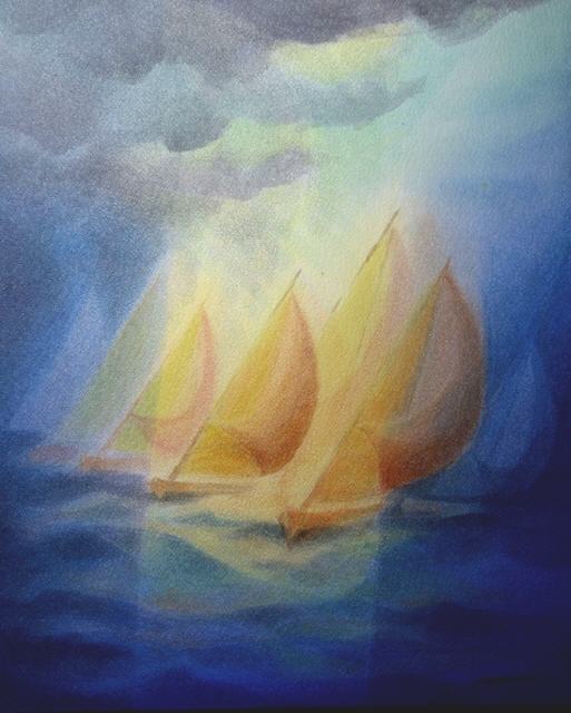 Wind in den Segeln I Wind in the sails 50x60 cm  Verena Metzger